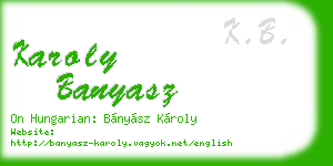 karoly banyasz business card